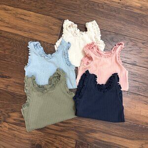 Coop Kids by Pink Chicken Joy Ruffle Tank Bundle 2Y